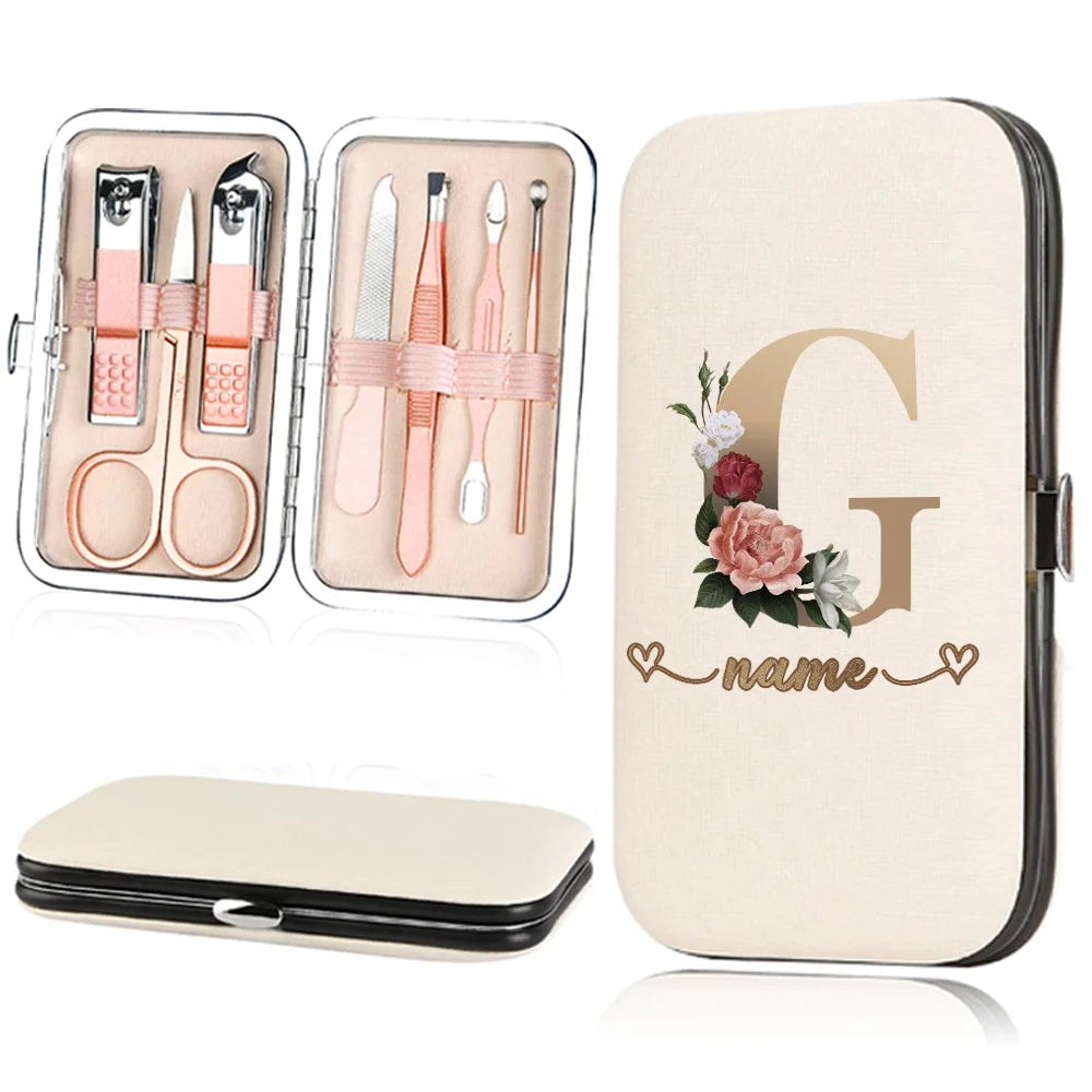 Portable Stainless Steel Manicure & Pedicure Set with Organizer Case
