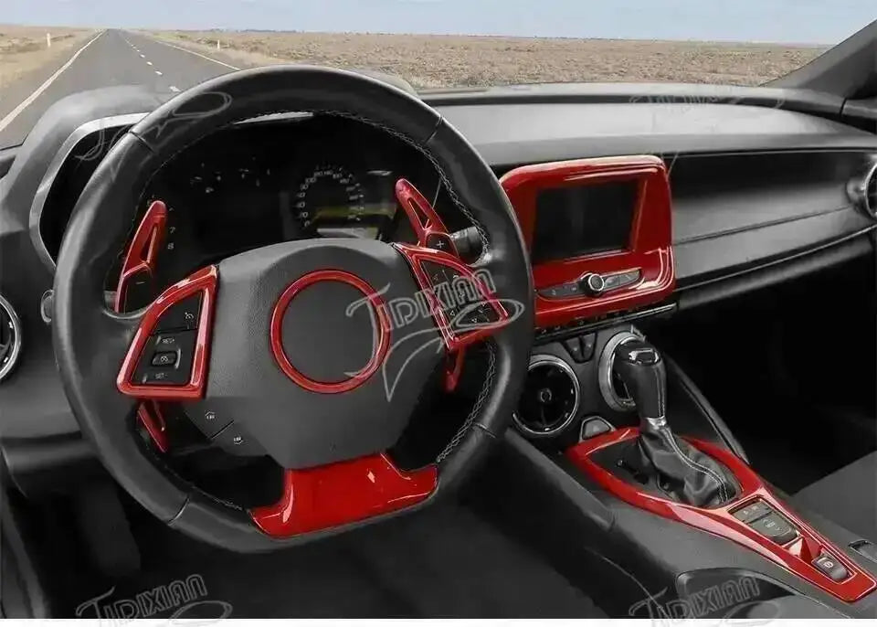 Red Interior & Exterior Trim Kit for Chevrolet Camaro (2016-2024)