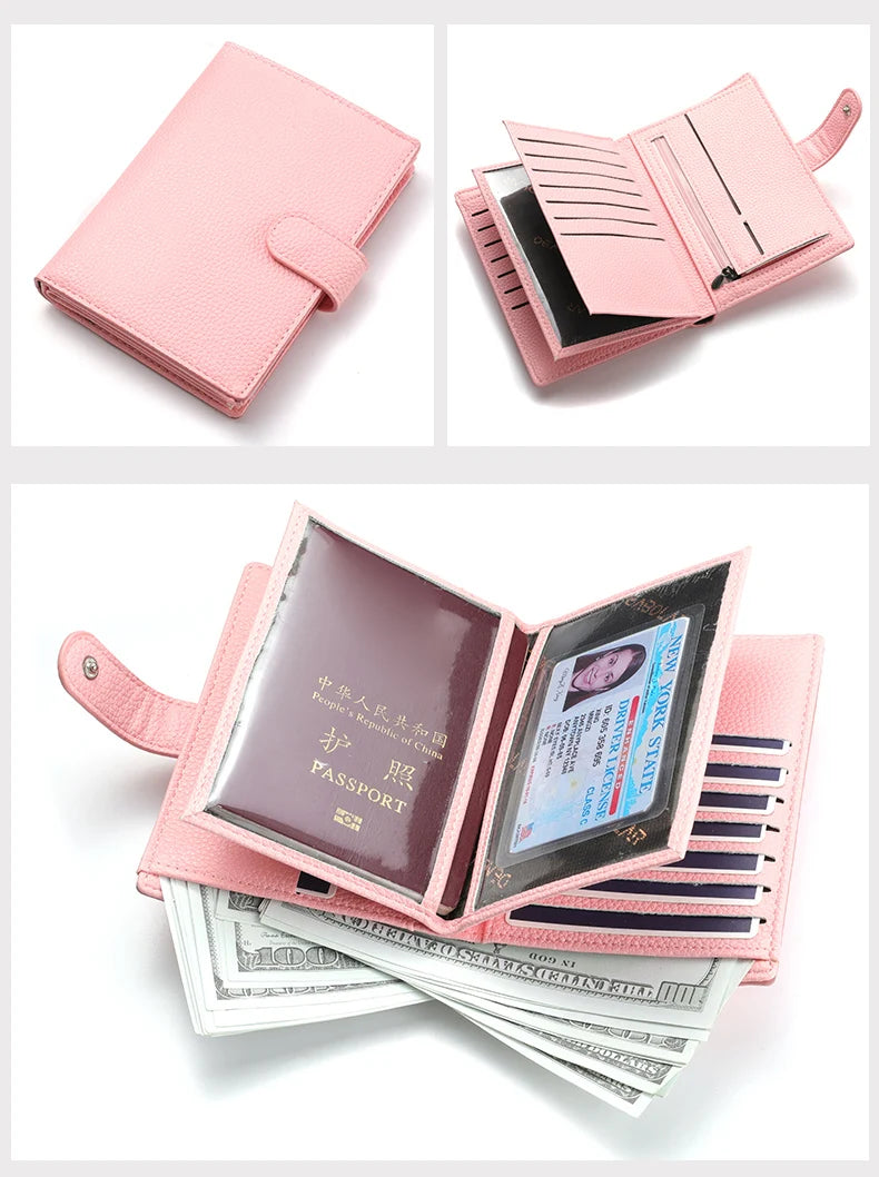 Travel Passport Wallet with Multi-Card Holder