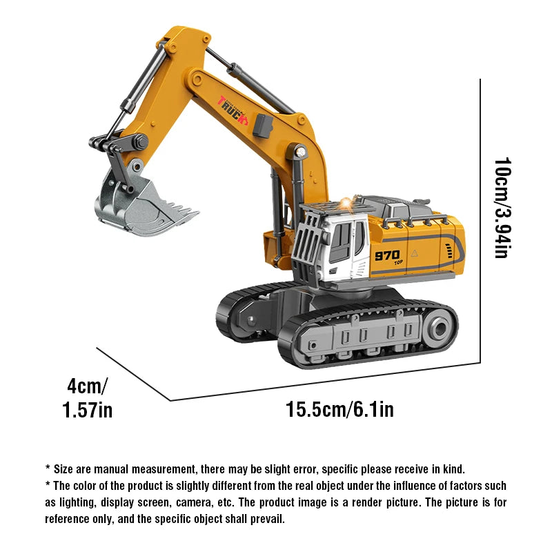 Mini Alloy RC Excavator with Light & Sound
