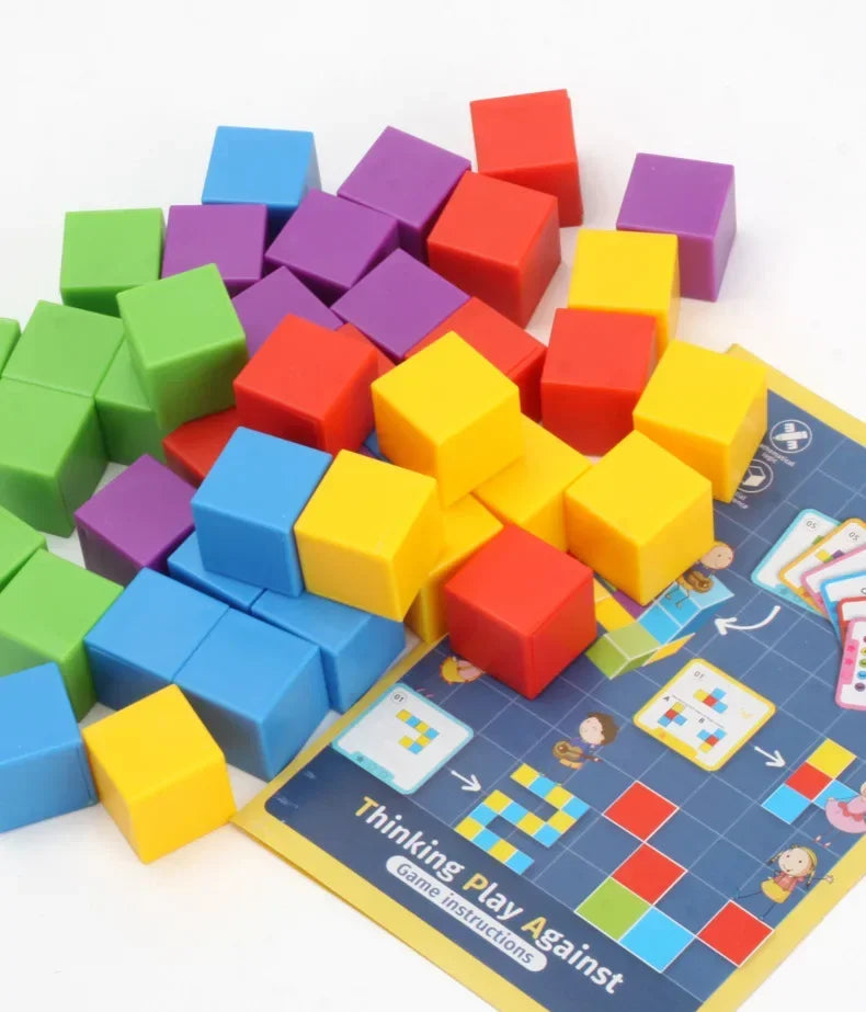 Montessori Rainbow Stacking Blocks for Kids | Spatial Thinking & Math Learning Toy