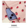 Strawberry Bowknot Canvas Tote Bag