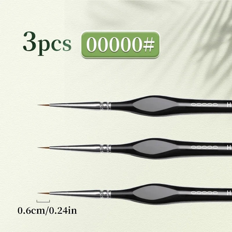 Set de Pinceles de Punta Fina para Miniaturas y Modelos