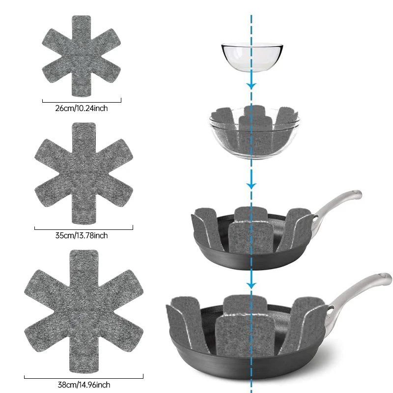 Felt Pot Protectors and Cookware Dividers