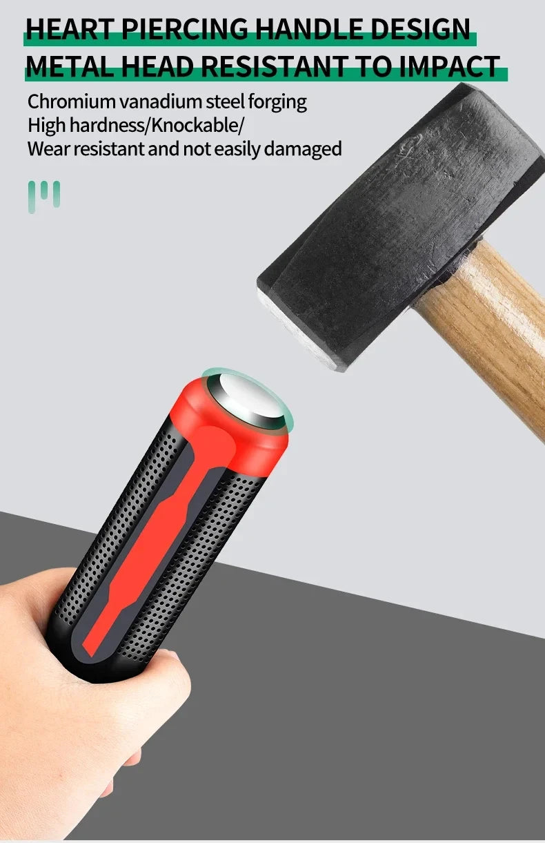 Heavy-Duty Pry Bar with Strike Cap and Nail Puller