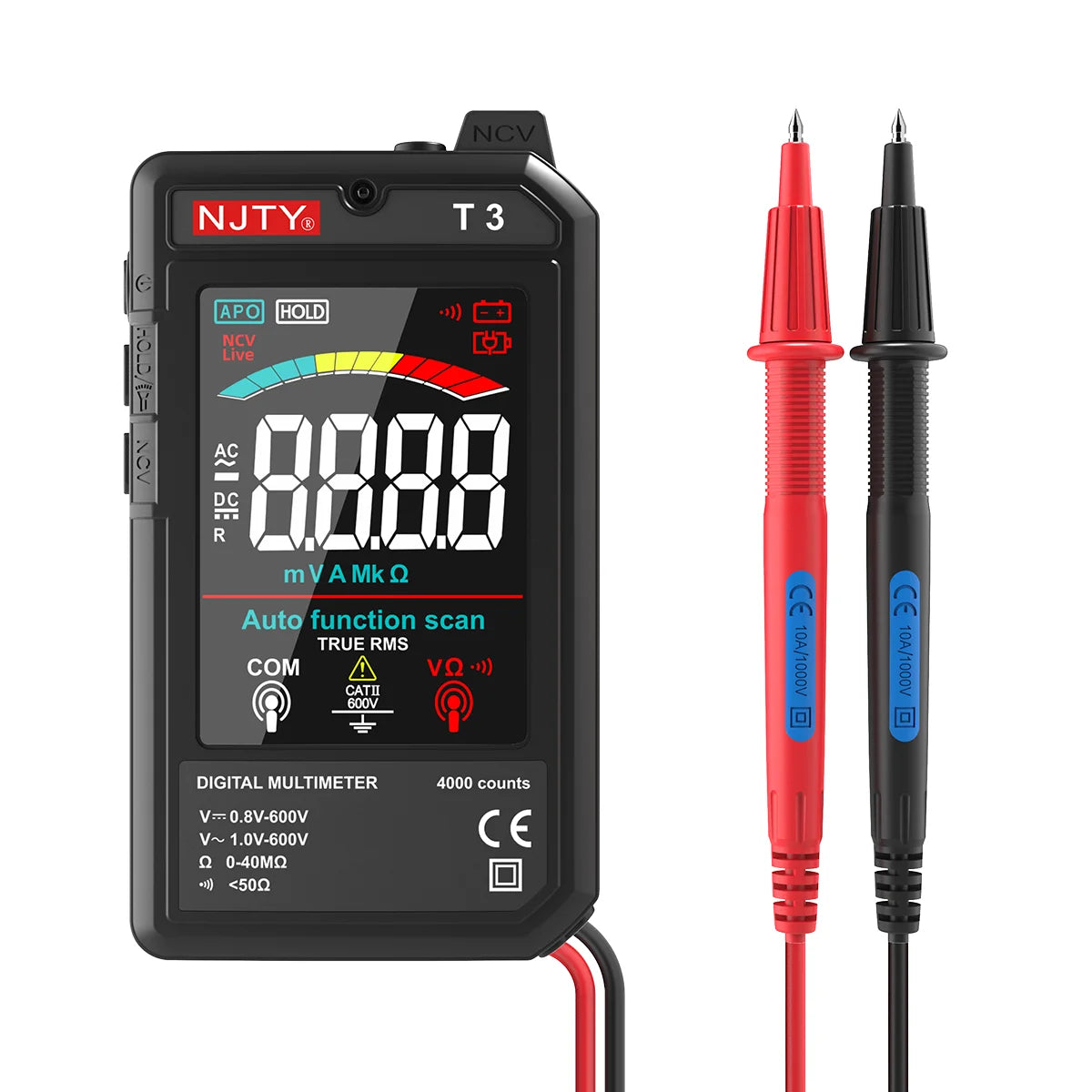 Smart Digital Multimeter with Type-C Charging and NCV Detection