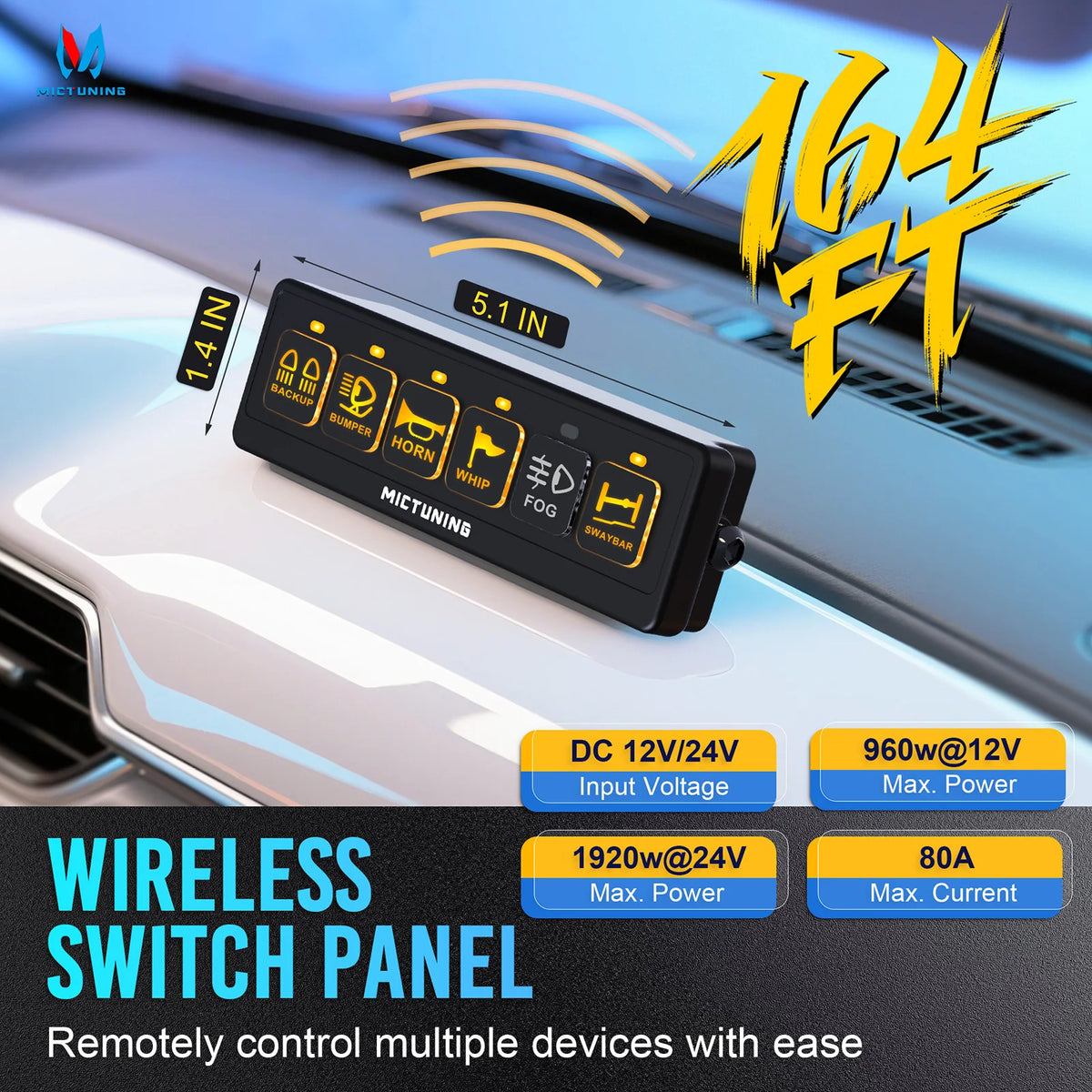 6 Gang Wireless Switch Panel with Remote Control Box