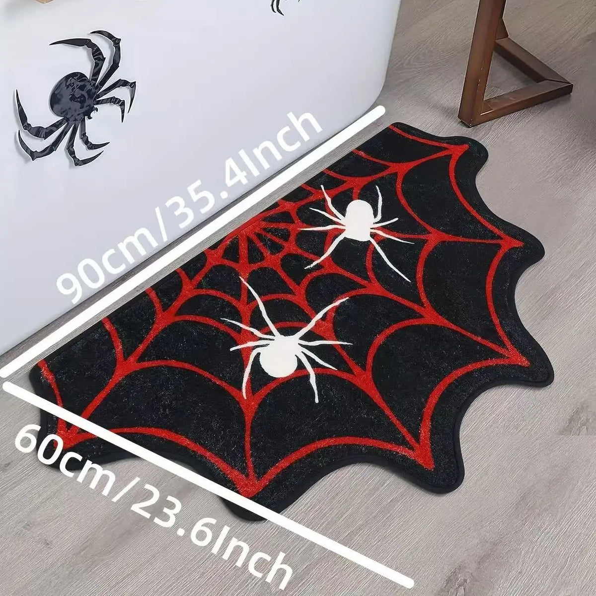 Halloween Spider Web Non-Slip Absorbent Door Mat