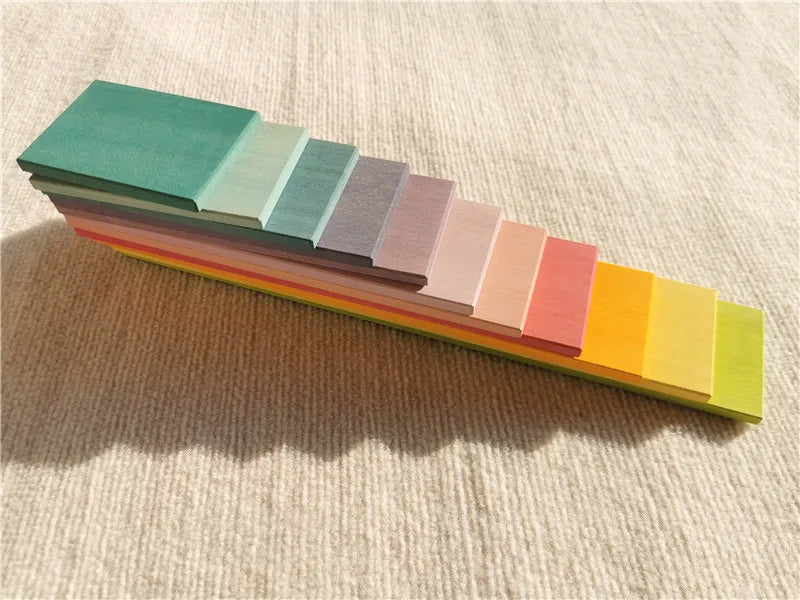 Rainbow Stacking Blocks & Peg Dolls Set – Natural Wooden Toy