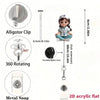 Nurse-themed retractable badge holder with an alligator clip and metal snap feature
