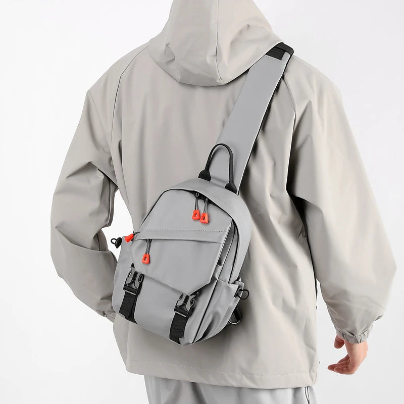 Men's Multi-Pocket Outdoor Chest Bag for Cycling and Hiking