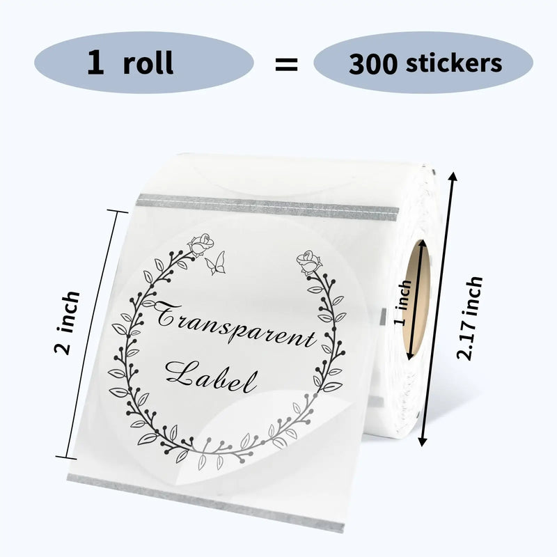 Round Thermal Sticker Labels - 600 Count per Roll