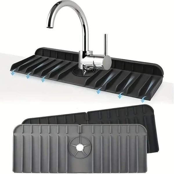 Foldable Silicone Faucet Splash Guard & Sink Mat