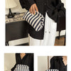 Woven Crochet Hobo Handbag with Colorblock Design