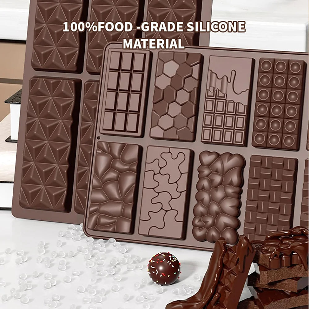 Deep Silicone Chocolate Bar Mold for Homemade Candy & Desserts