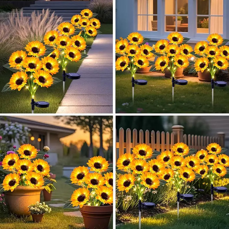 Solar Sonnenblumen Gartenlichter