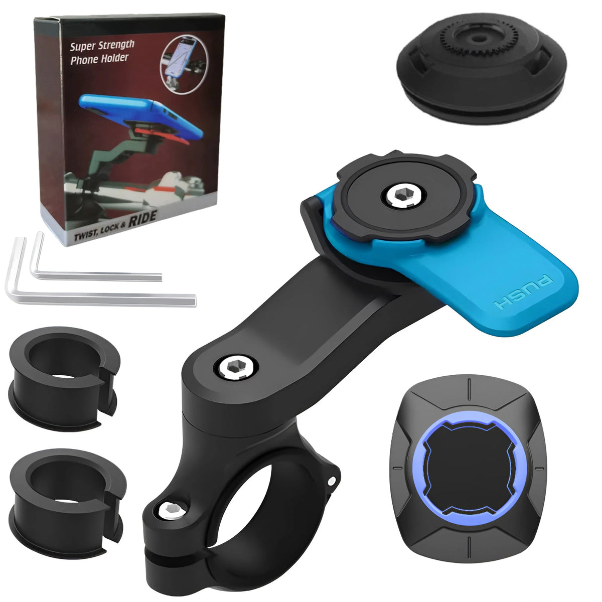 Anti-Shake Motorcycle Phone Mount with Vibration Dampener