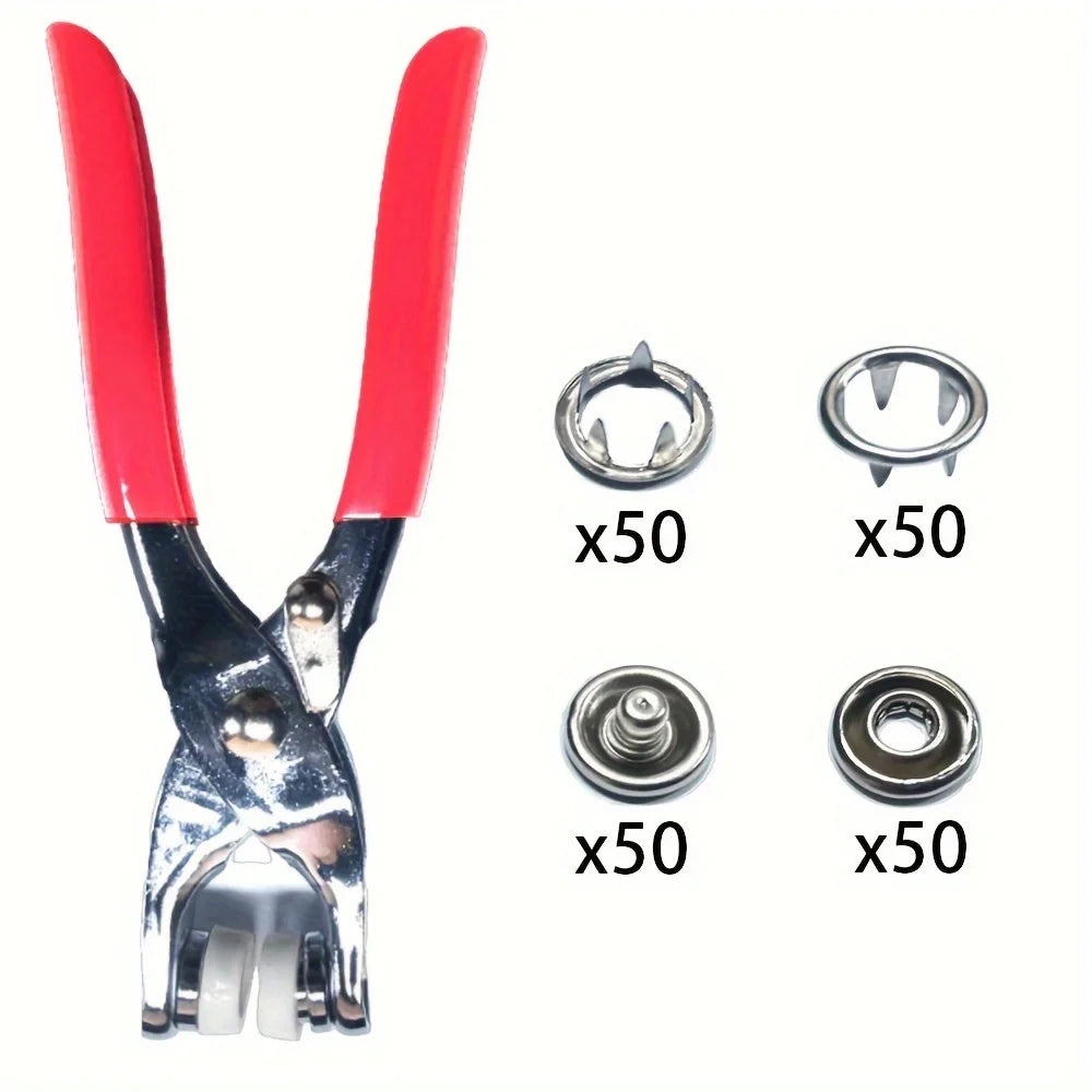 Snap Fastener Tool Kit for Buttons and Fabric