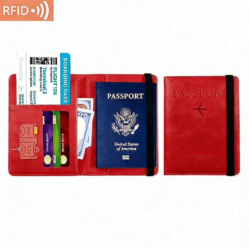 RFID-Blocking Passport Holder in Premium PU Leather