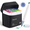 A black box of Chen Rui art markers with 80 colors and a brush pen shown next to the product.