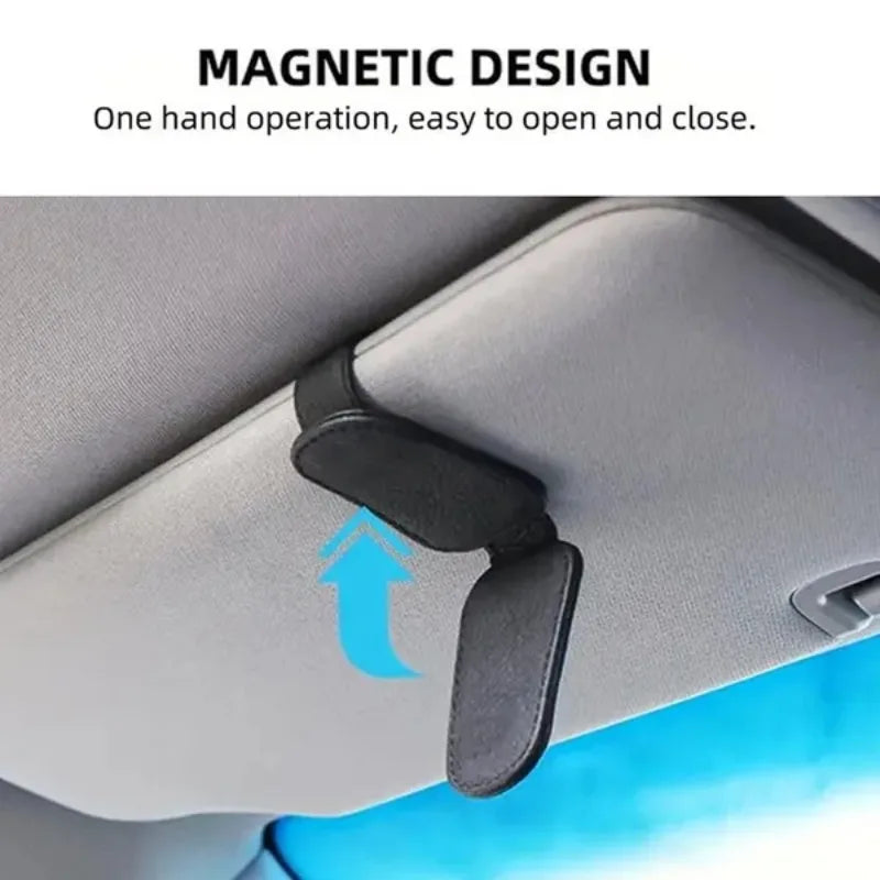 Magnetic Car Sun Visor Glasses Holder