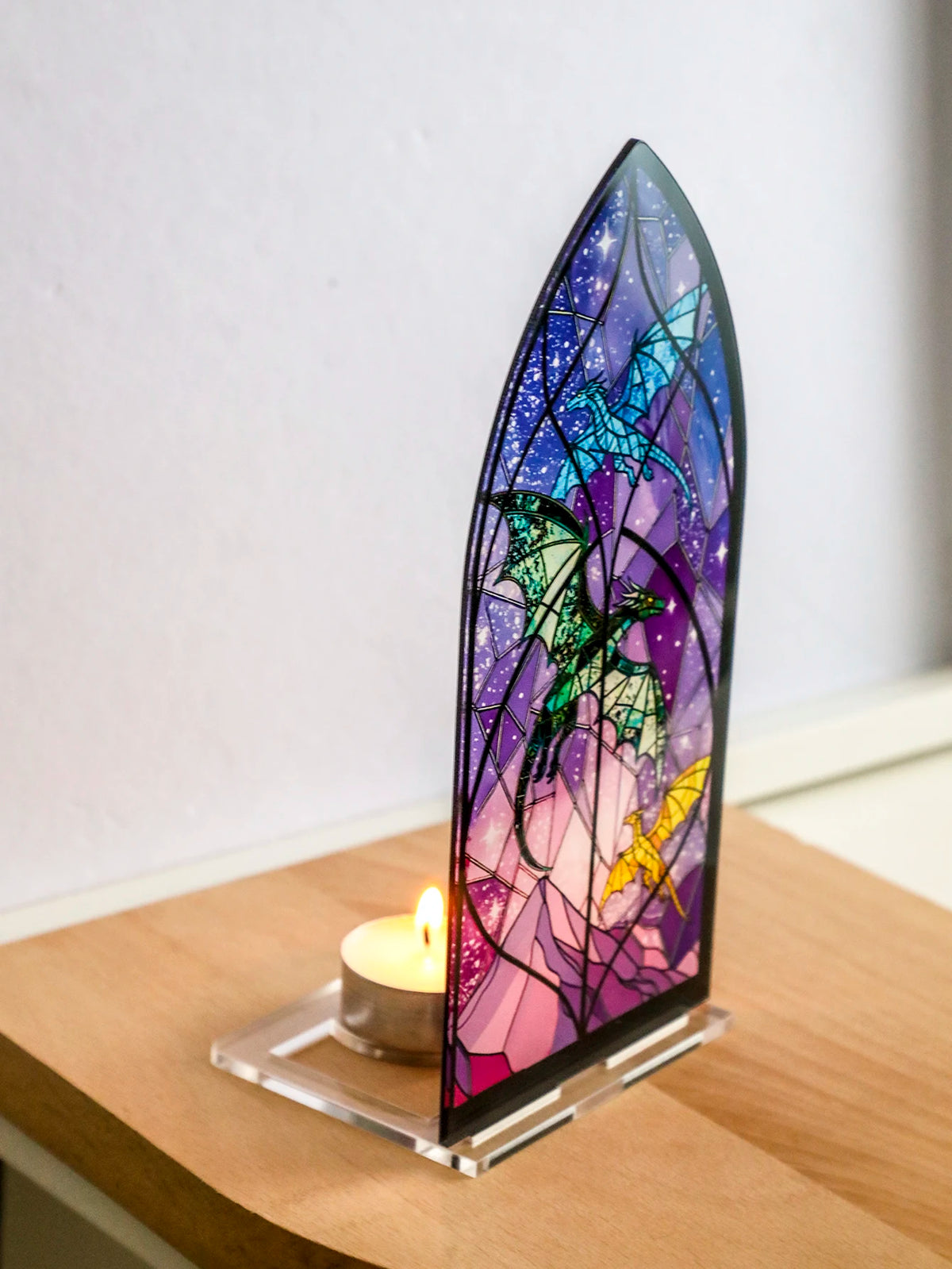 Acrylic Rose Gothic Arch Bookend for Bookshelf Decor