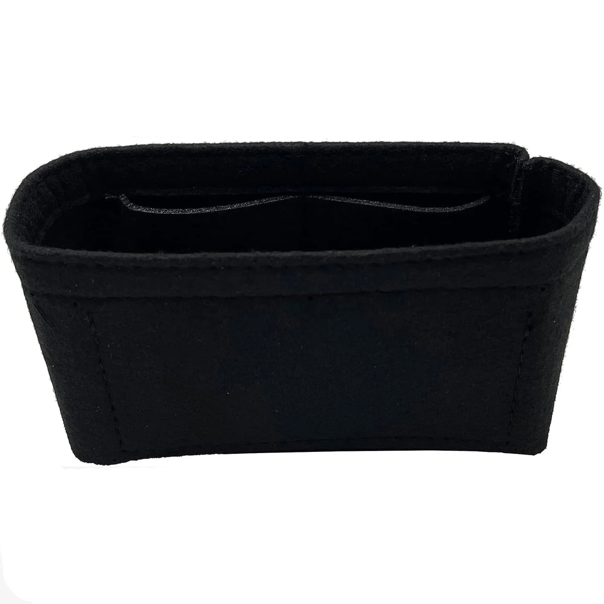 Black leather shoulder strap designed for mini bags.
