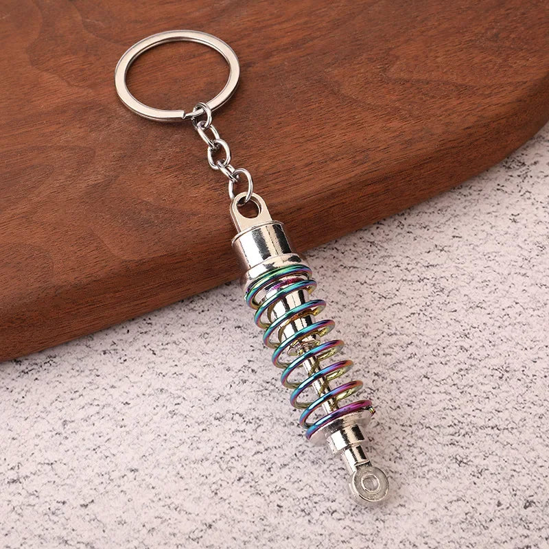 Gearbox Keychain with Turbo Hub and Brake Disc Pendant
