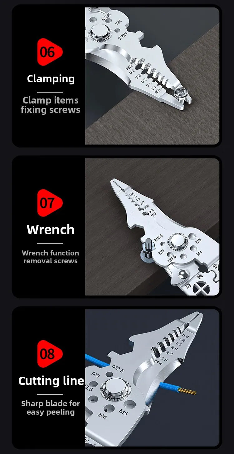 Heavy Duty Multifunctional Wire Stripping Pliers