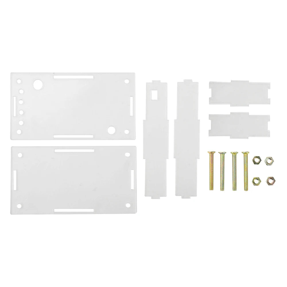 LED Matrix Digital Hourglass DIY soldering kit components including circuit boards and mounting hardware