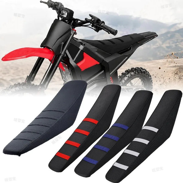 Black and red waterproof non-slip seat covers for a Yozma IN10 electric bike