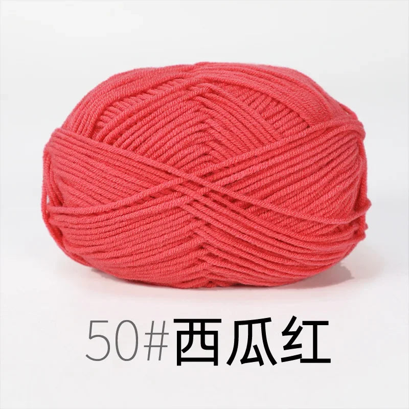 4-Ply Soft Cotton Blend Yarn for Knitting and Crochet