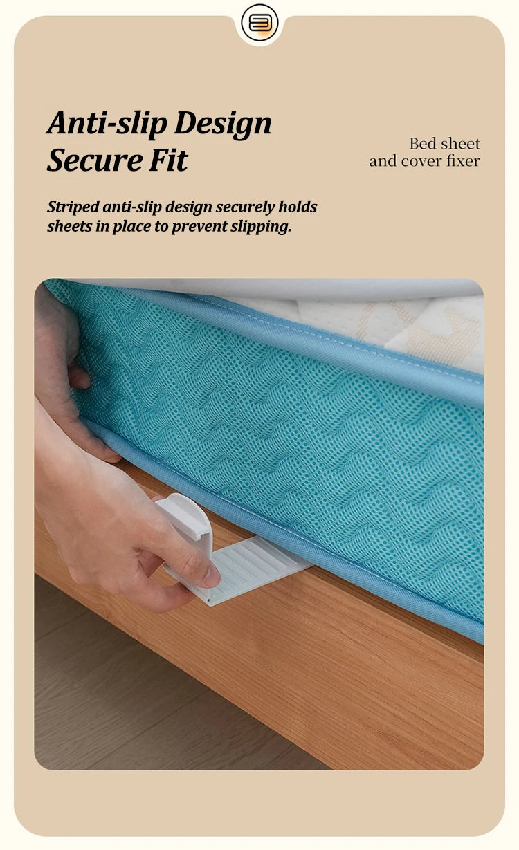 Discreet Bed Sheet Corner Clips (4-Pack) – Non-Slip Hold for a Tidy Bed