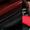 Carbon Fiber Steering Wheel Cover with Non-Slip Leather Grip