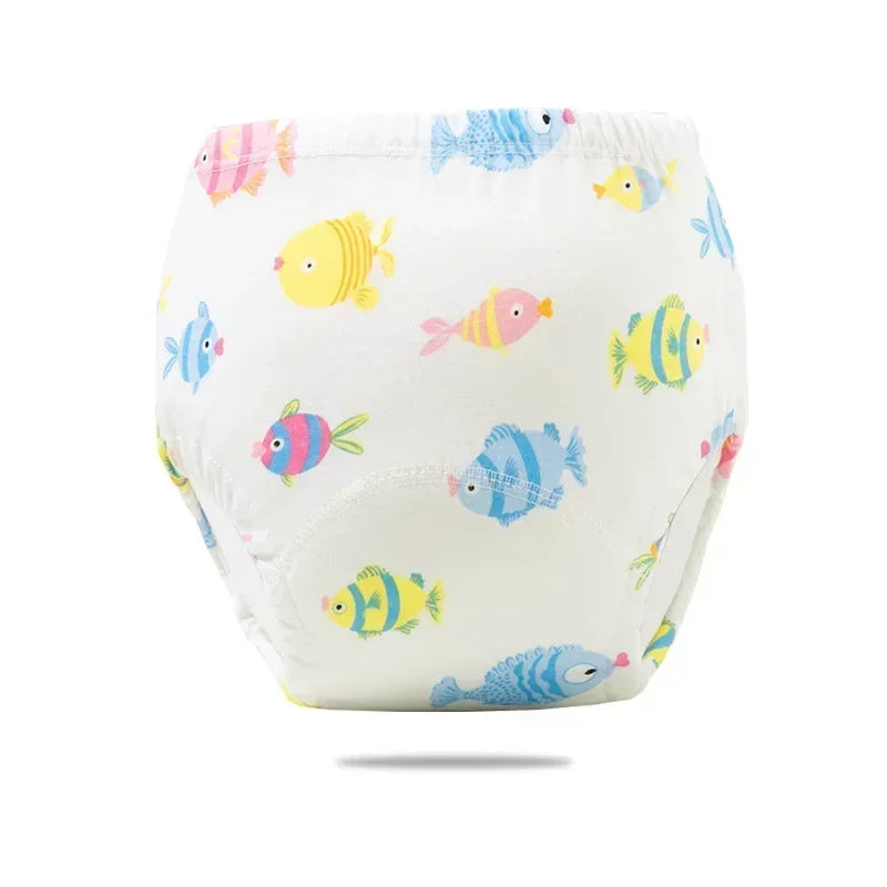 Reusable Cotton Potty Training Pants for Toddlers, Breathable & Waterproof