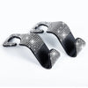 A pair of black car seat storage hooks with crystal diamond accents.