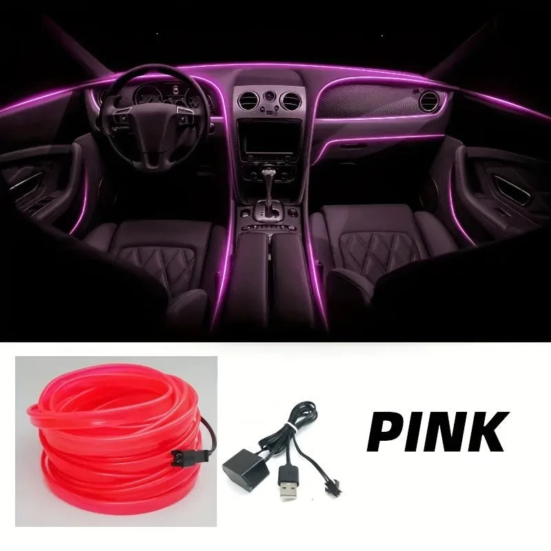 Flexible USB LED Neon Strip Light for Car Interior
