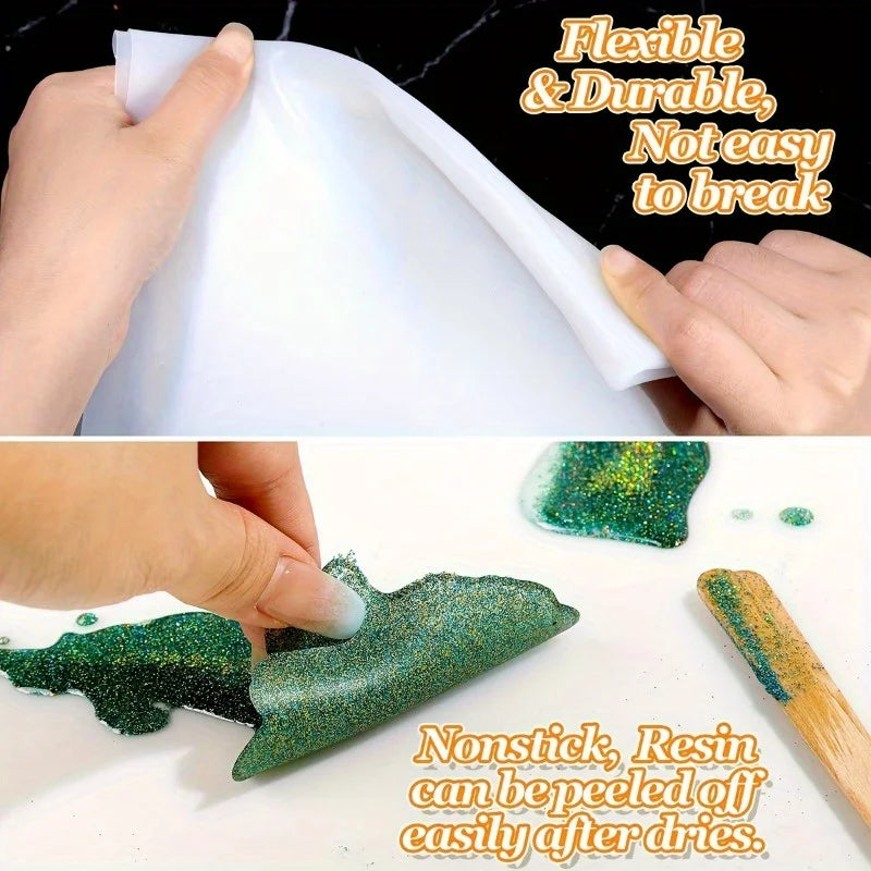 Clear Silicone Craft Mat – Non-Stick Work Surface for Resin, Paint, and Clay
