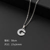 Initial Letter Pendant Necklace with Stainless Steel Chain
