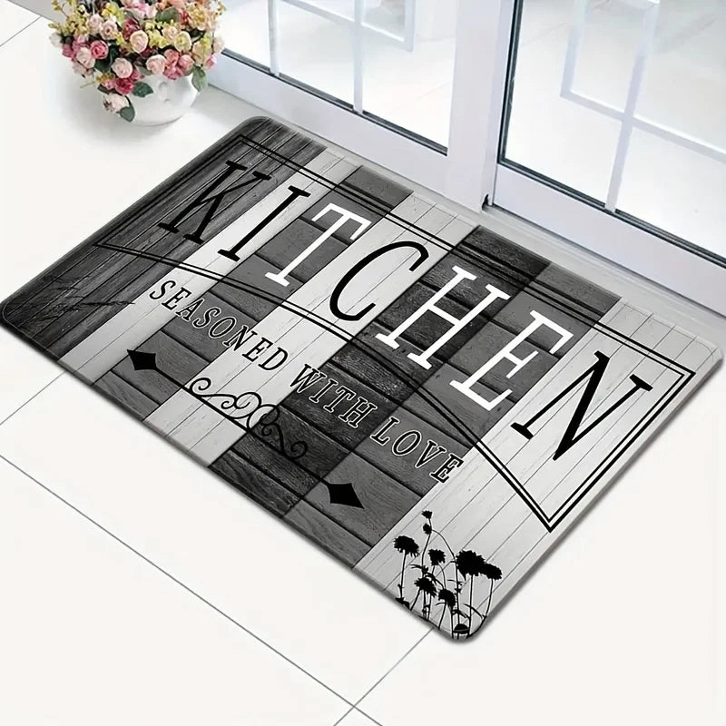 Washable Non-Slip Kitchen Runner Mat for Home Entryway and Laundry