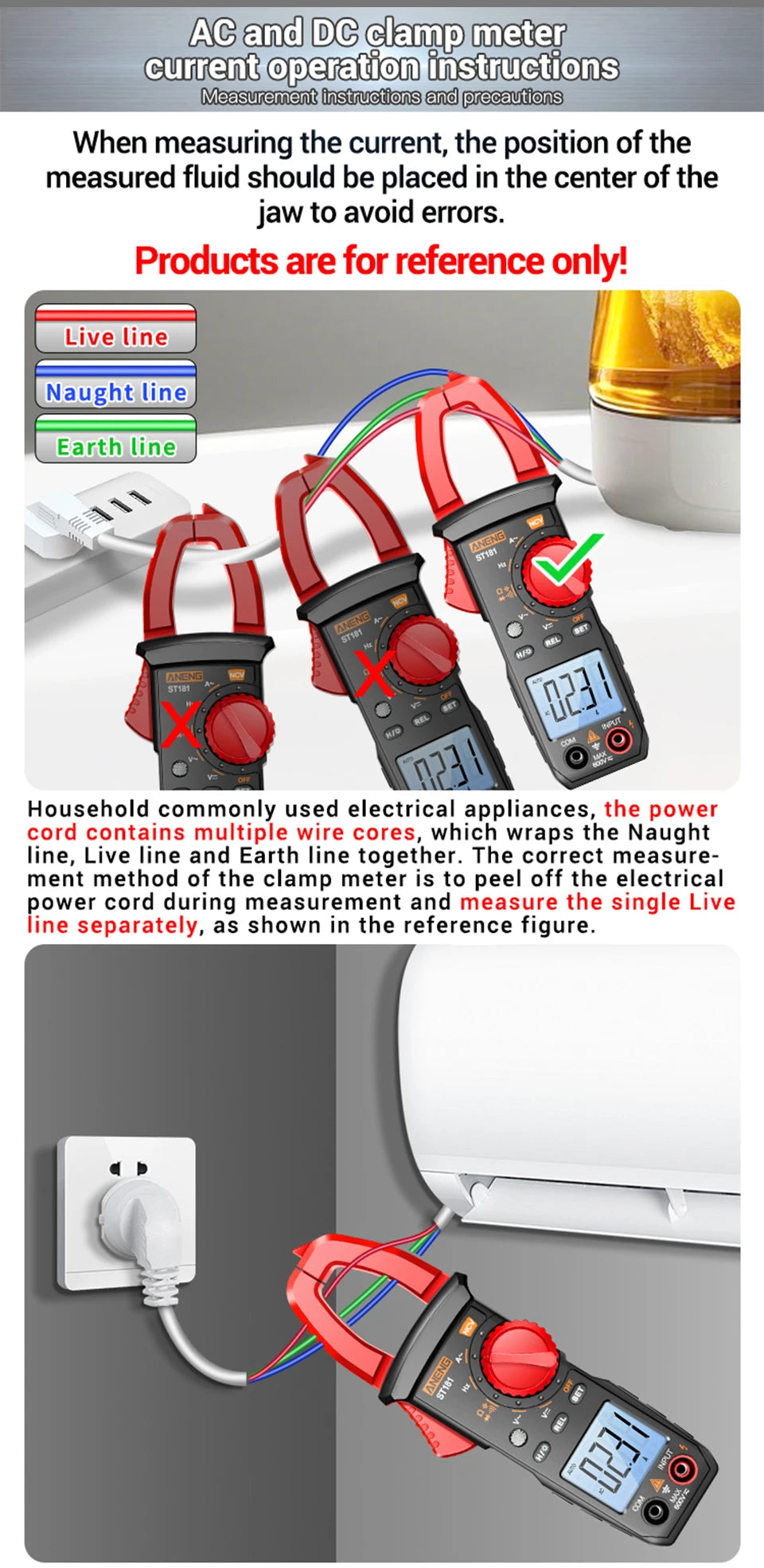 Digital Clamp Meter and Voltage Tester Kit