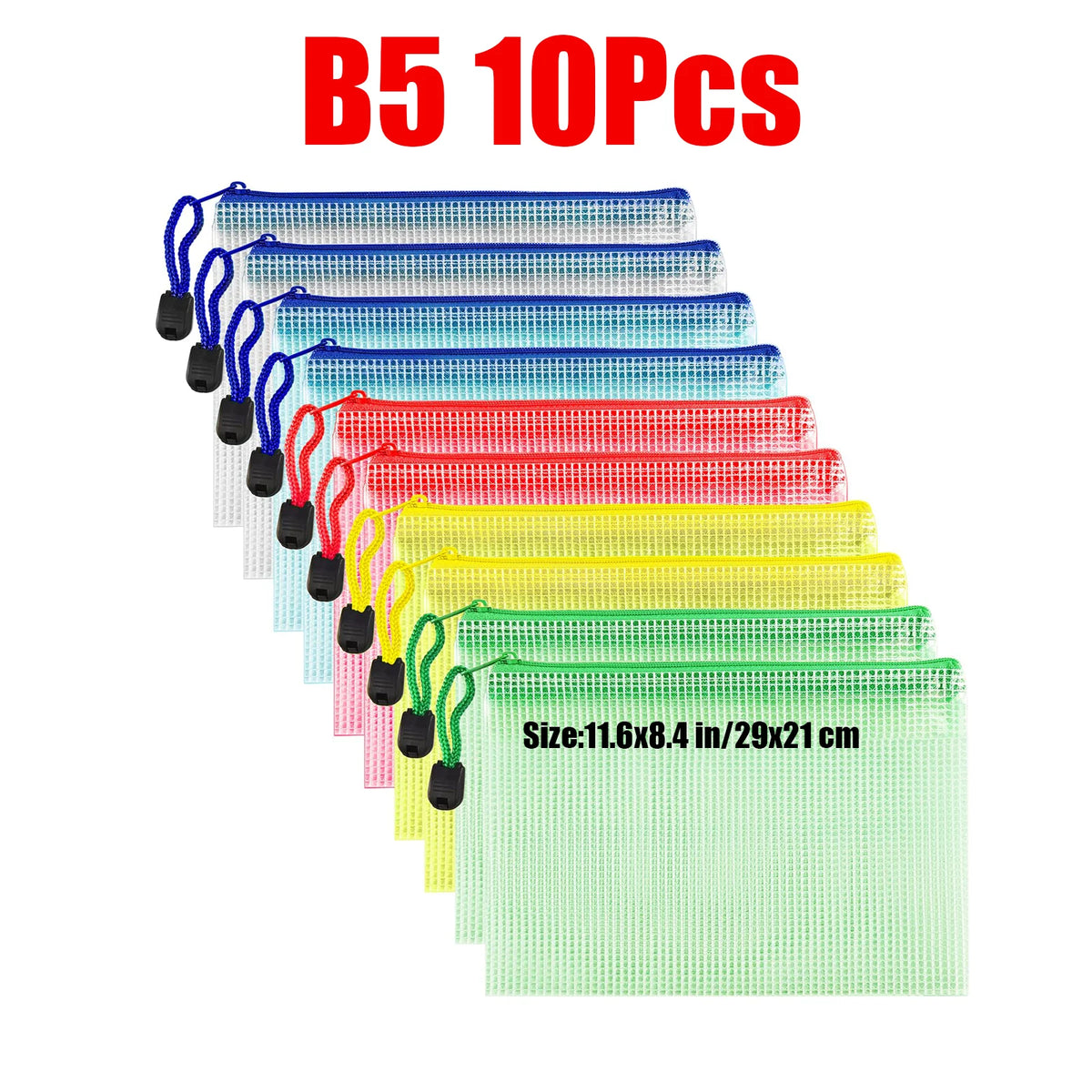 Clear Waterproof Zipper Document Organizer