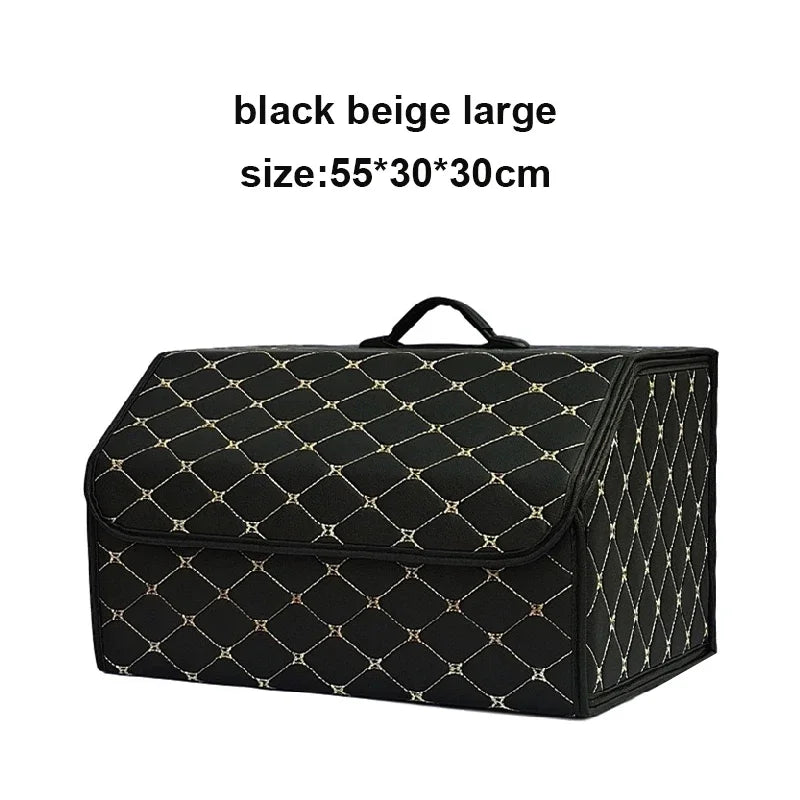 Folding PU Leather Car Trunk Organizer