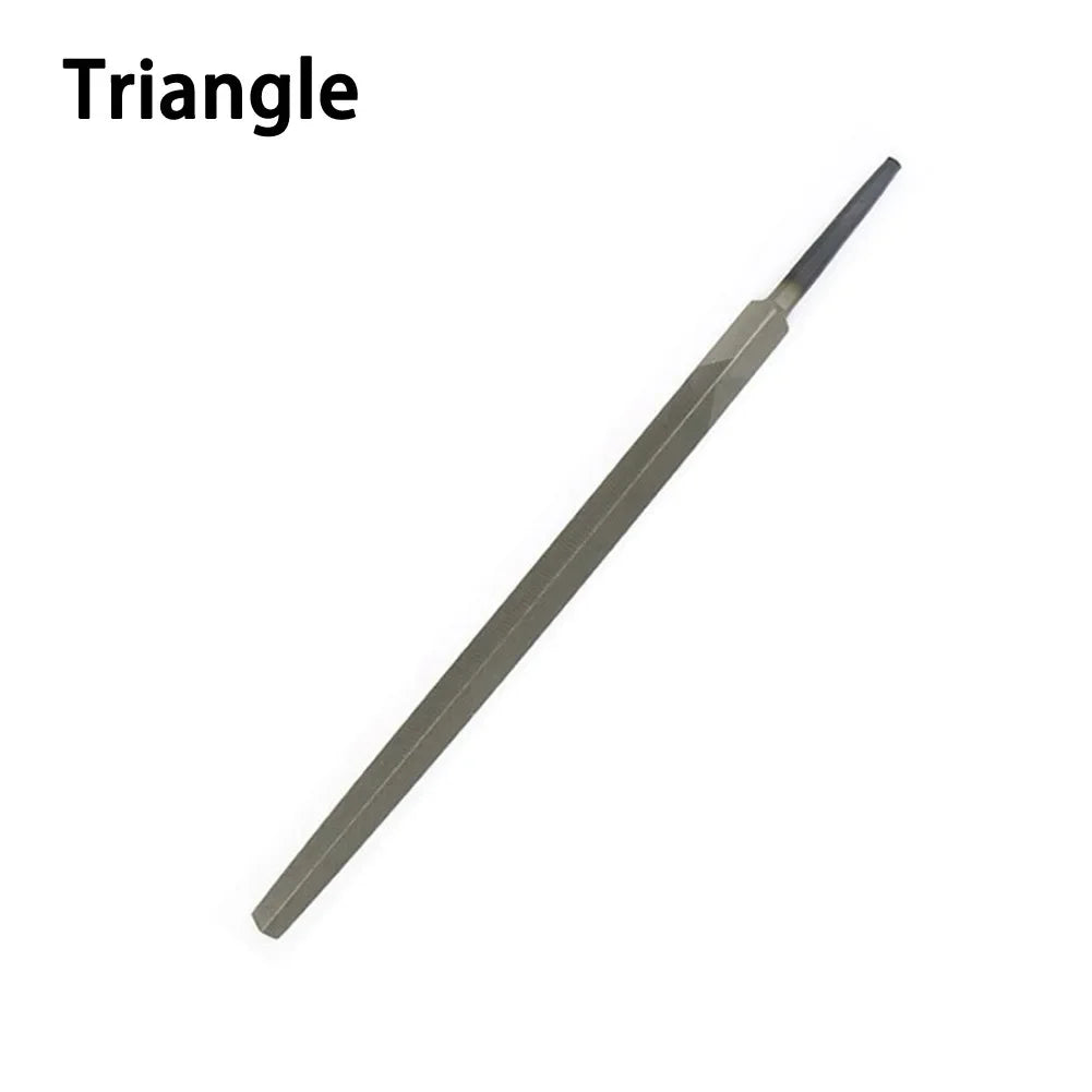 A long, slender diamond file used for sharpening chainsaw chains.