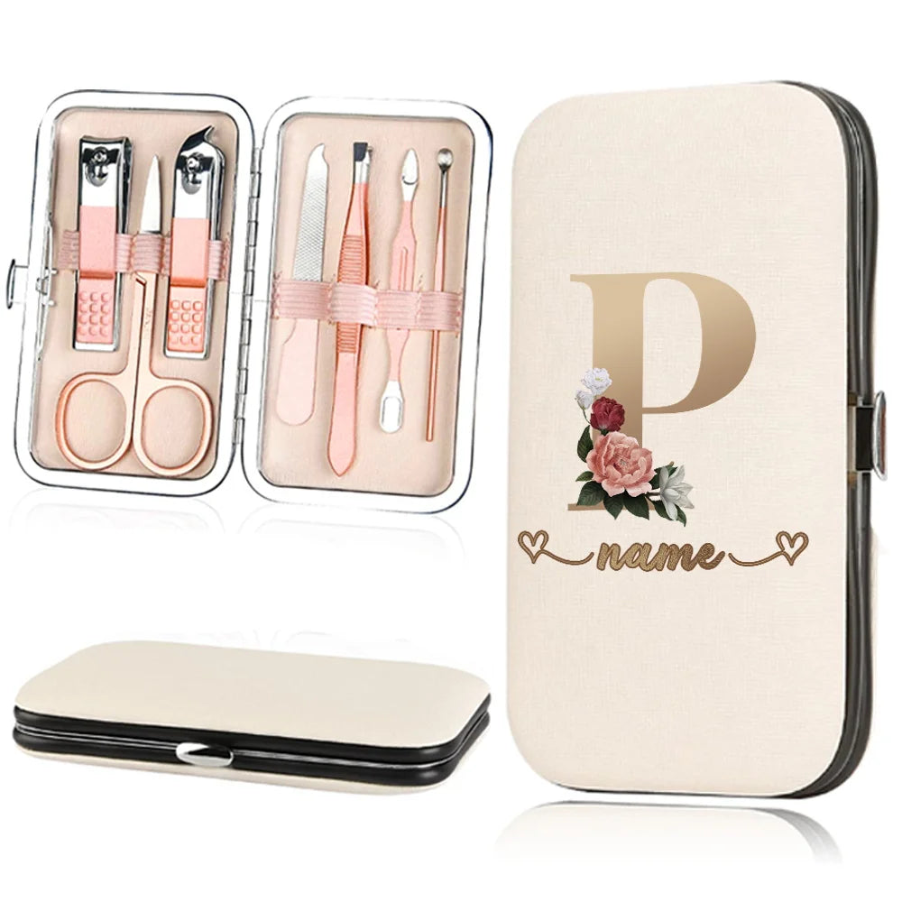 Portable Stainless Steel Manicure & Pedicure Set with Organizer Case