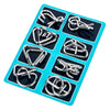 8-Piece Metal Wire Brain Teaser Puzzle Set