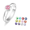 Interchangeable Birthstone Ring with 12 Zircon Stones