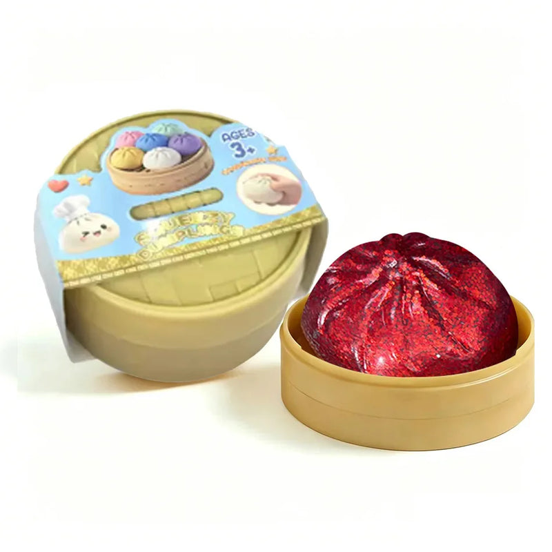 Juguete Antiestrés Squishy de Dumpling con Purpurina
