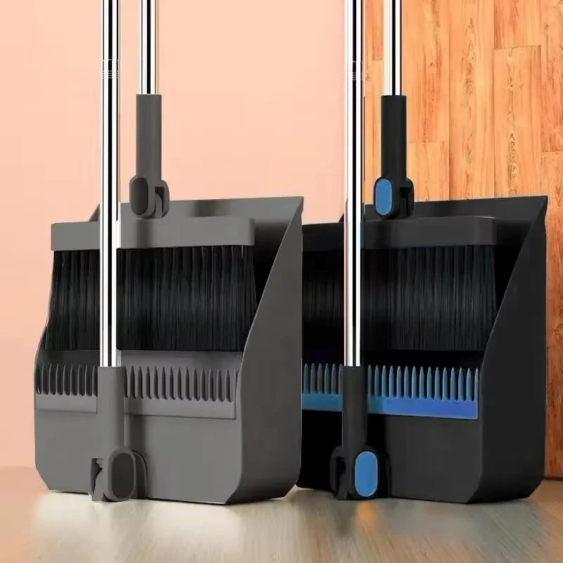 Long-Handle Broom and Dustpan Set