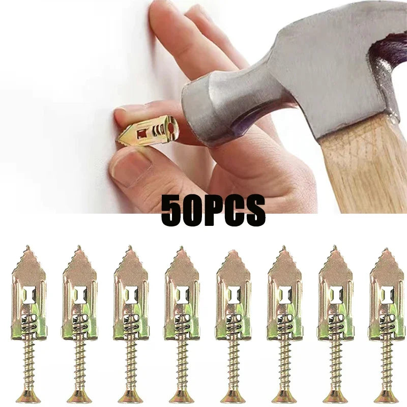 50-Piece Self-Drilling Drywall Anchor and Screw Kit